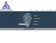 Tablet Screenshot of colegiosaomatheus.com.br